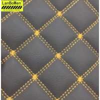 factory supply diamond Stitching 5d anti slip PVC leather car mats material